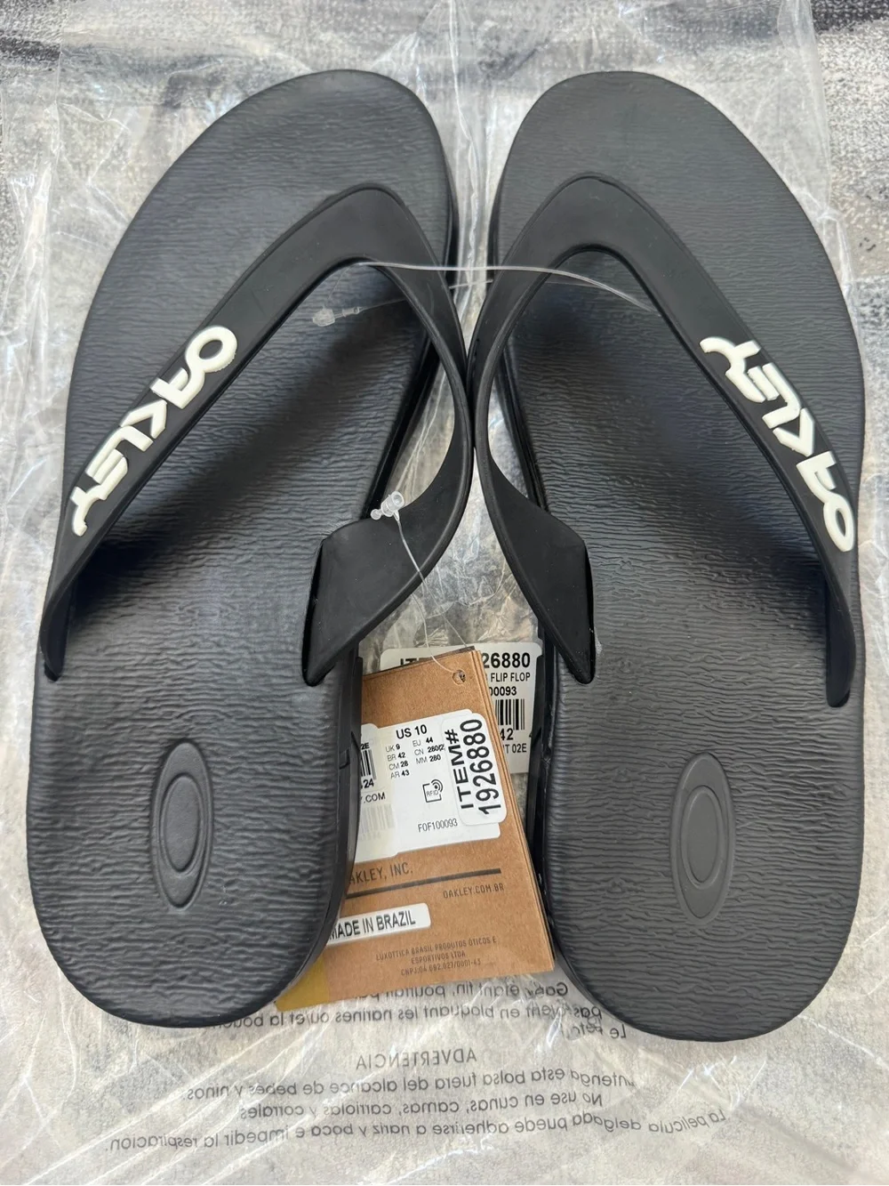 Oakley Men's Flip Flop, Blackout, Size 10 - NWT